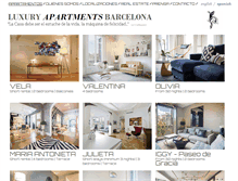 Tablet Screenshot of luxuryapartments-barcelona.com